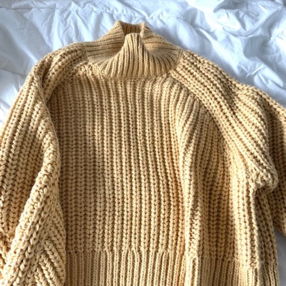 H&M yellow chunky sweater - Picture 1 of 2